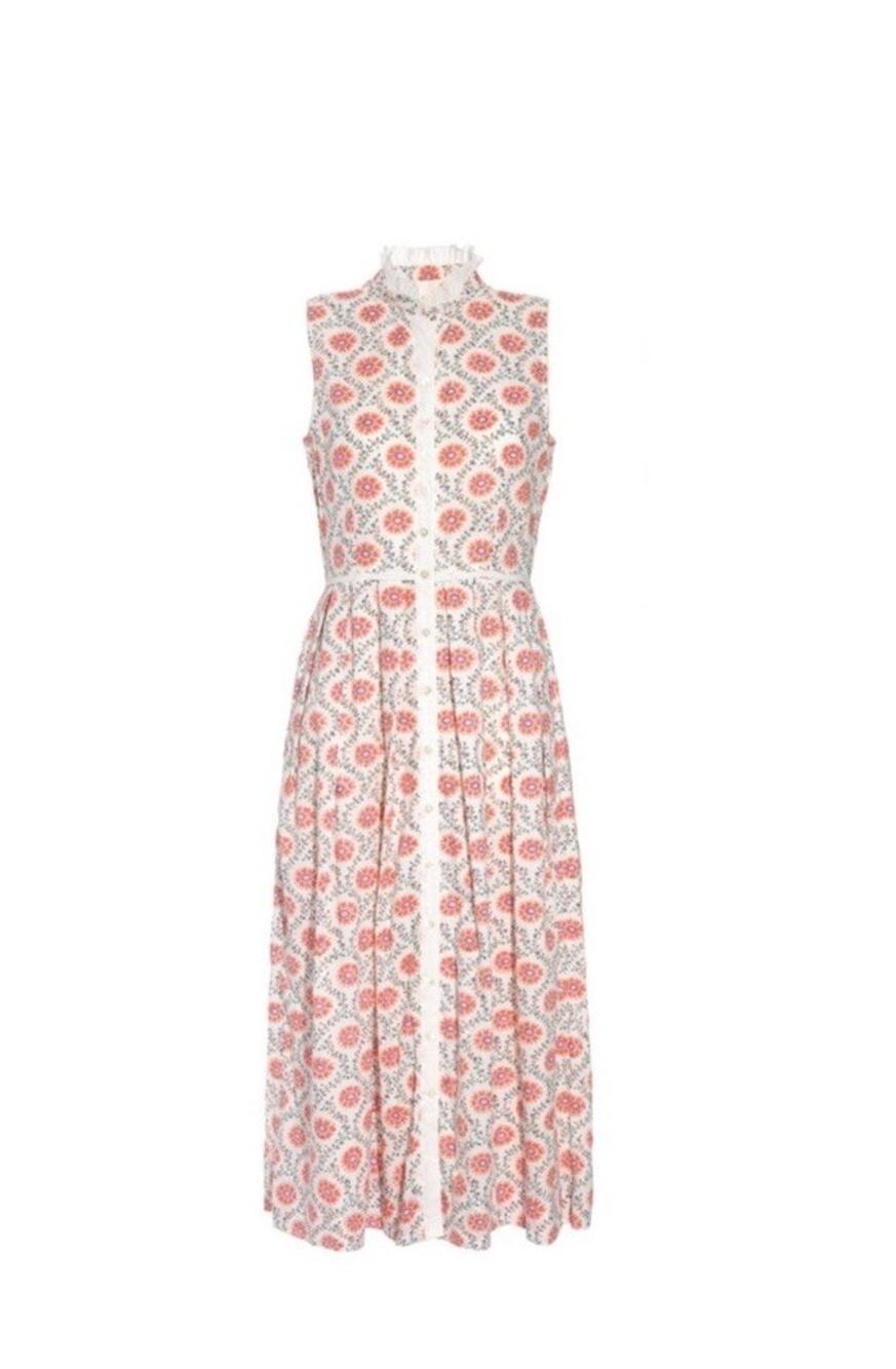 Daydress Isla Maxi Dress Rose Floral Ogee Sleeveless Size Large